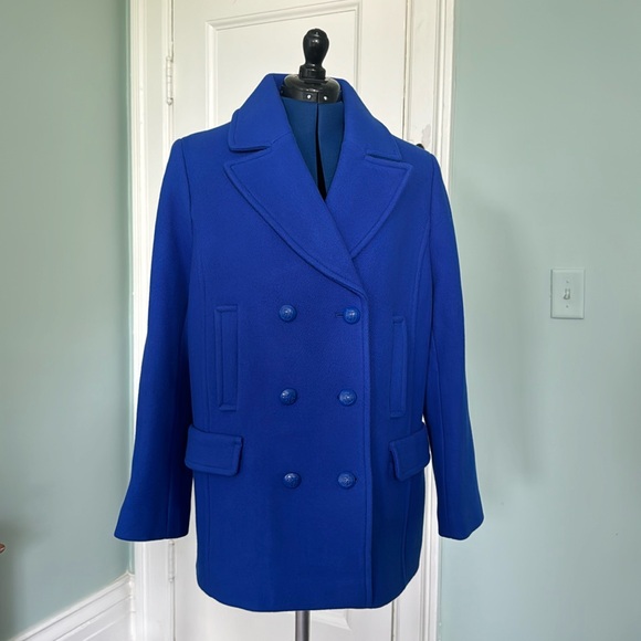 Talbots Women’s Royal Blue Wool Blend Peacoat - Picture 1 of 14